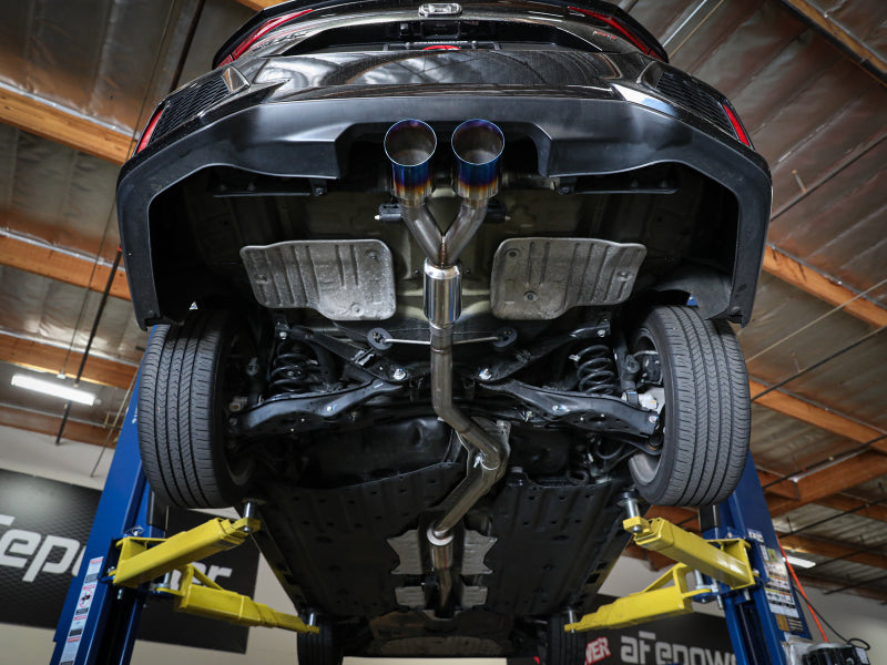 aFe Takeda 2.5in 304SS Cat-Back Exhaust System w/ Carbon Tips 17-20 Honda Civic Si Sedan I4 1.5L - 49-36619-C