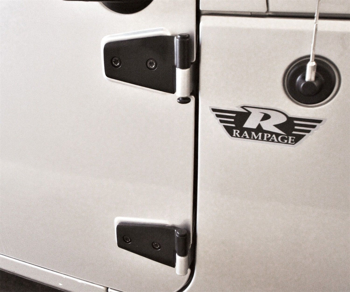 Rampage 2007-2018 Jeep Wrangler(JK) Door Hinges - Black - 87641