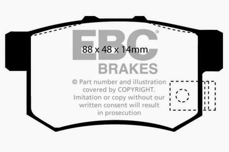 EBC 01-03 Acura CL 3.2 Redstuff Rear Brake Pads - DP3781/2C