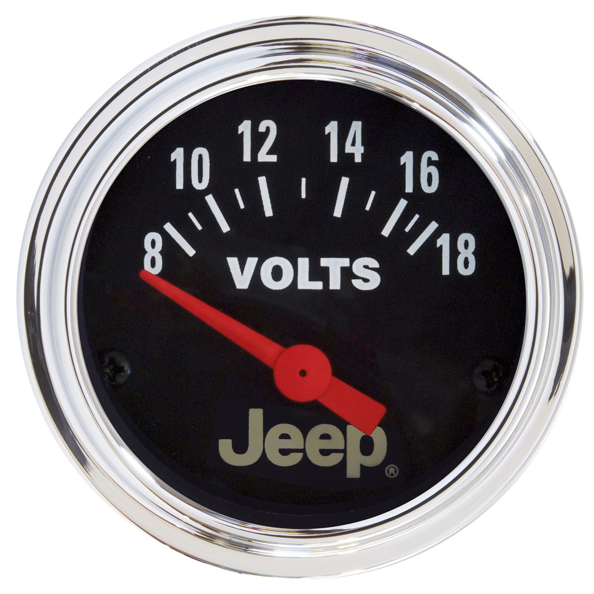 Autometer Jeep 52mm 8-18 Volts Short Sweep Electronic Voltmeter Gauge - 880242