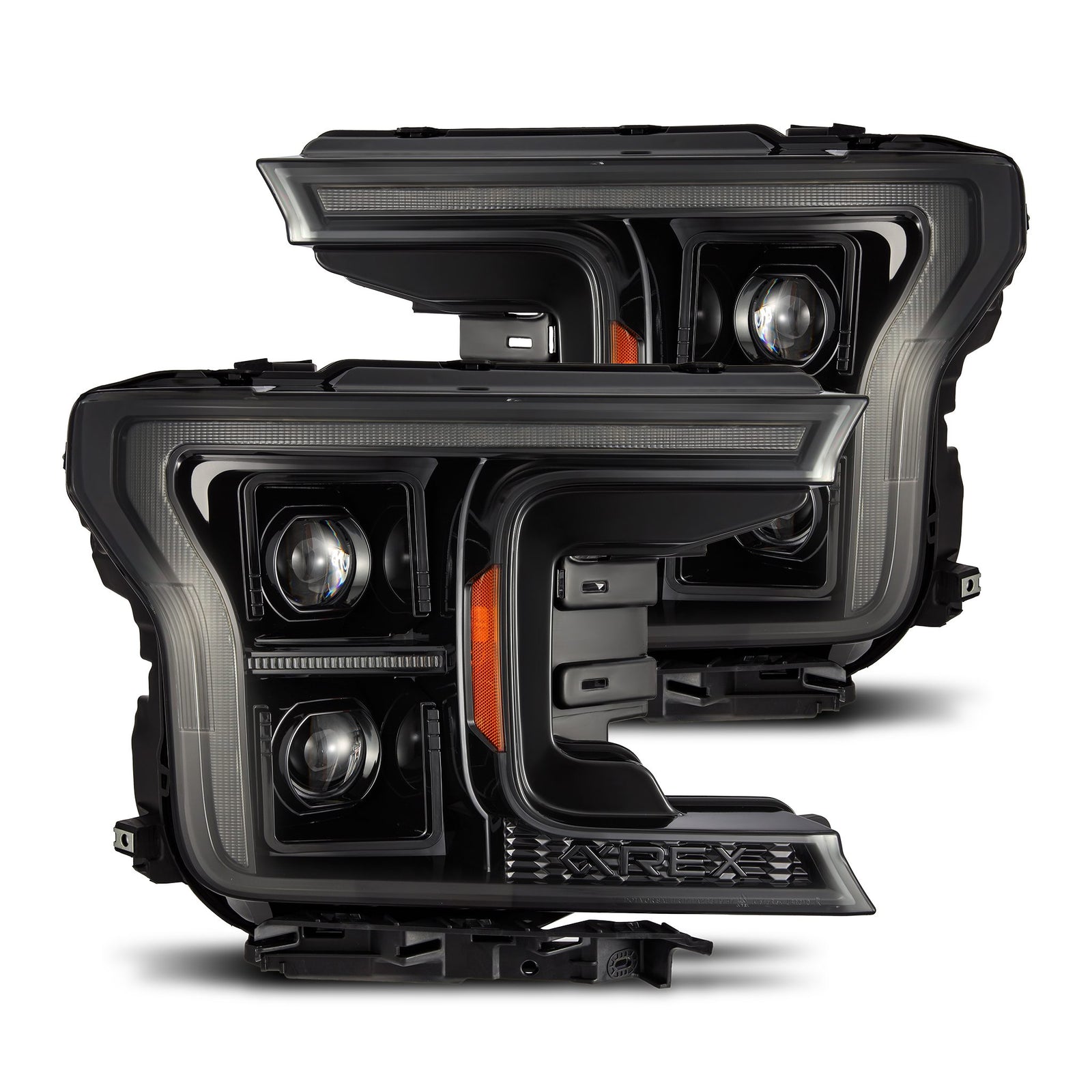 AlphaRex 18-20 Ford F150 PRO-Series Headlight Alpha Black w/ Seq Signal & DRL - 880253