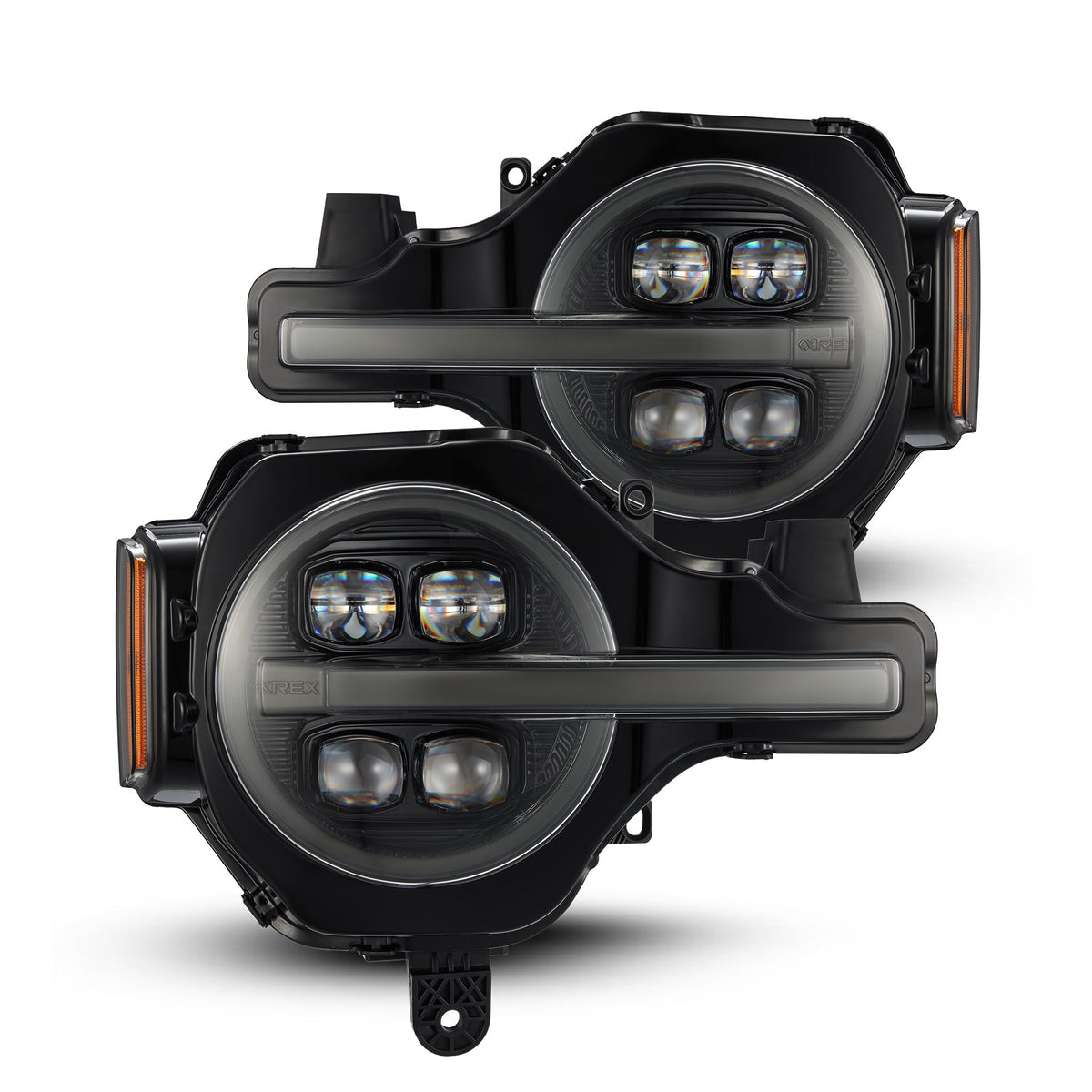 AlphaRex 21-23 Ford Bronco NOVA LED Proj Headlights Alpha-Black w/Activ Light/Seq Signal/DRL - 880259