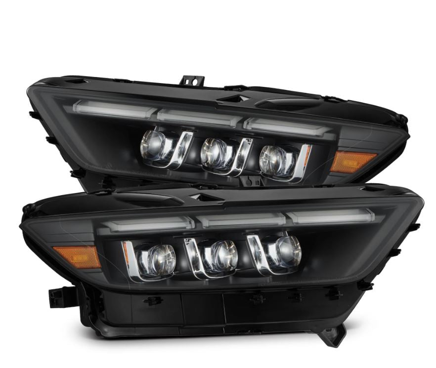AlphaRex 15-17 Ford Mustang NOVA LED Proj Headlights Black w/Activ Light/Seq Signal/Switch DRL - 880262