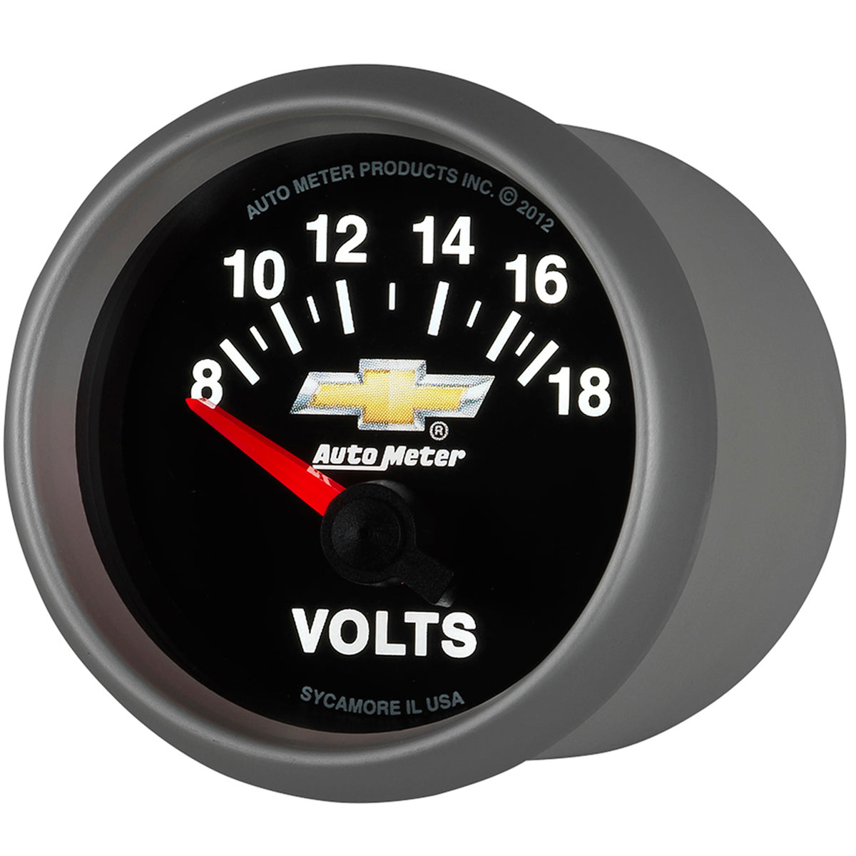 AutoMeter Gauge Voltmeter 2-1/16in. 18V Electric Chevy Gold Bowtie - 880444
