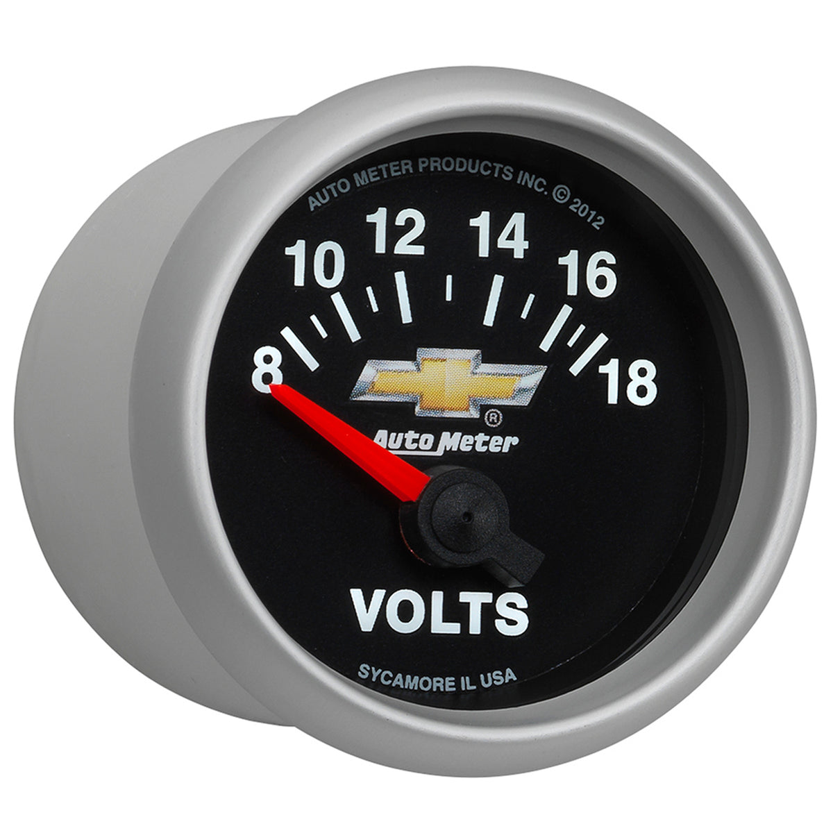 AutoMeter Gauge Voltmeter 2-1/16in. 18V Electric Chevy Gold Bowtie - 880444