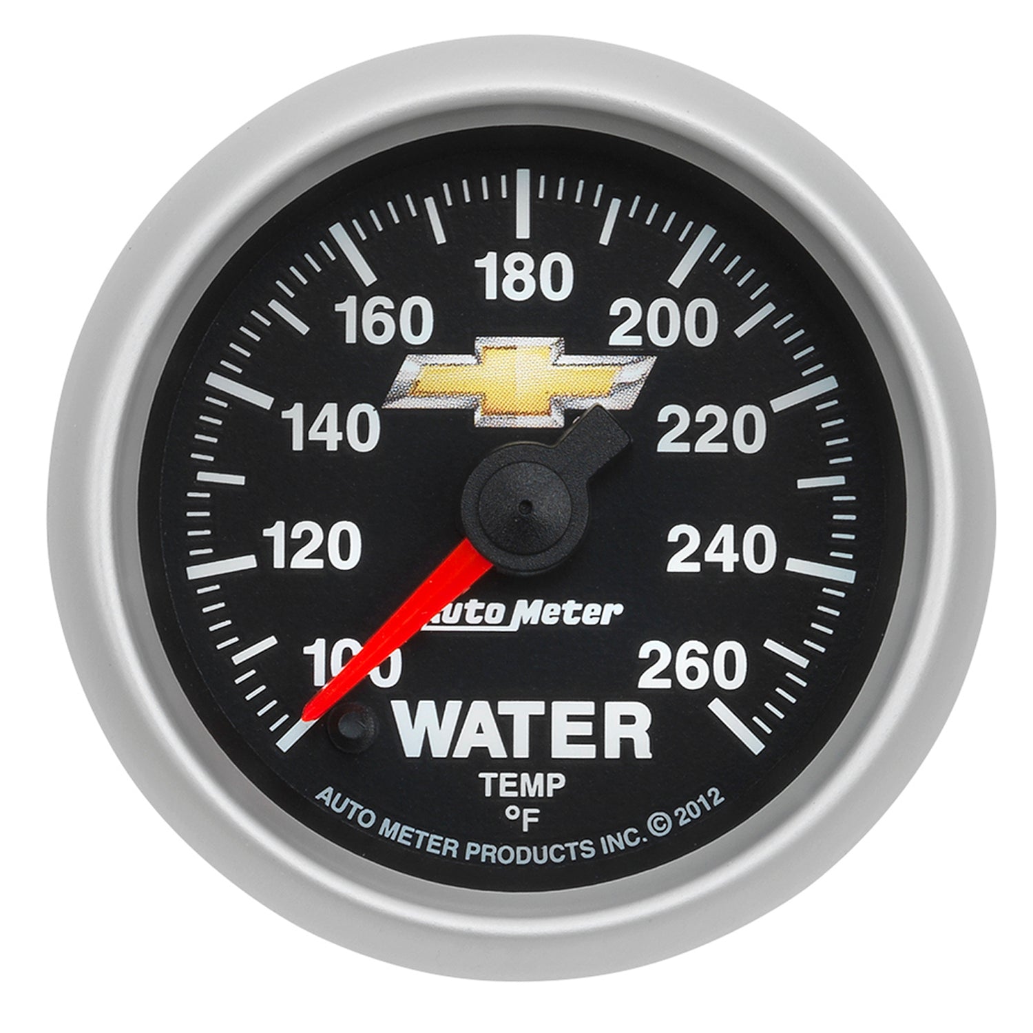 AutoMeter Gauge Water Temp 2-1/16in. 100-260 Deg. F Digital Stepper Motor Chevy Gold Bowtie - 880446
