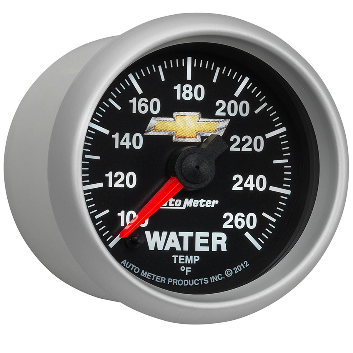 AutoMeter Gauge Water Temp 2-1/16in. 100-260 Deg. F Digital Stepper Motor Chevy Gold Bowtie - 880446