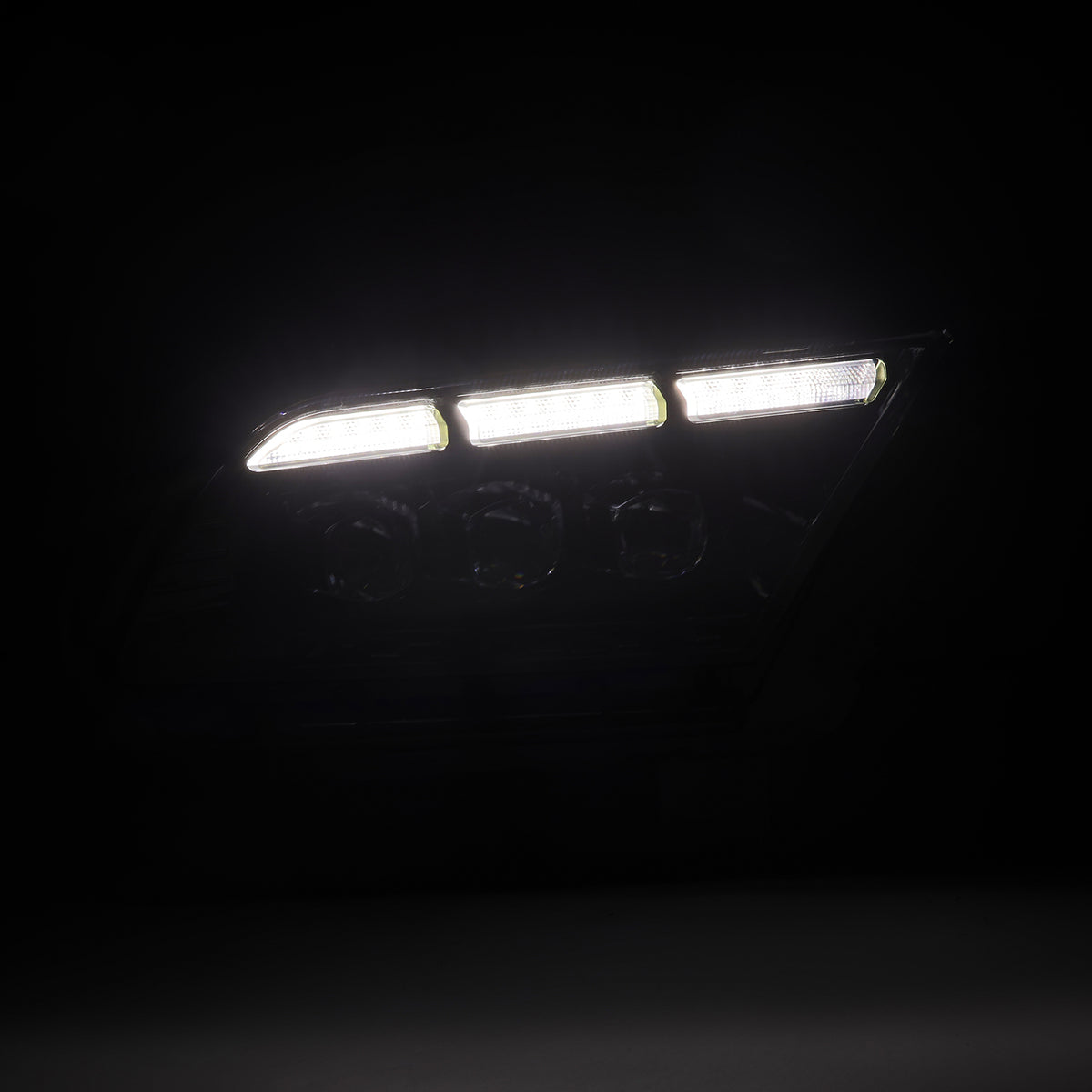 AlphaRex 13-14 Ford Mustang NOVA-Series LED Projector Headlights Blk w/Activ Lght & Seq.Sig / SB DRL - 880487