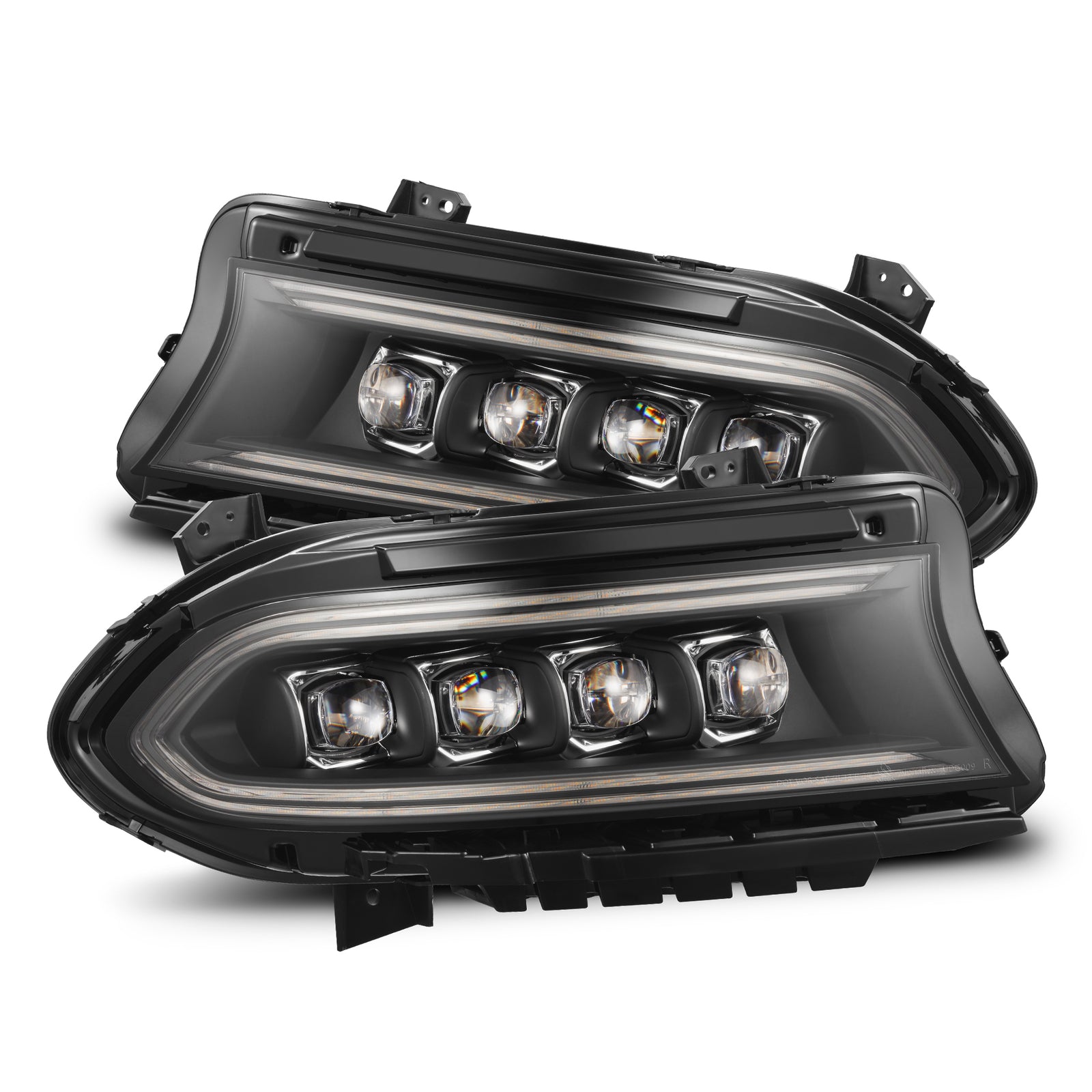 AlphaRex 15-23 Dodge Charger NOVA-Series LED Proj Headlights Blk w/Activtn Light & Seq.Sig / SB DRL - 880499
