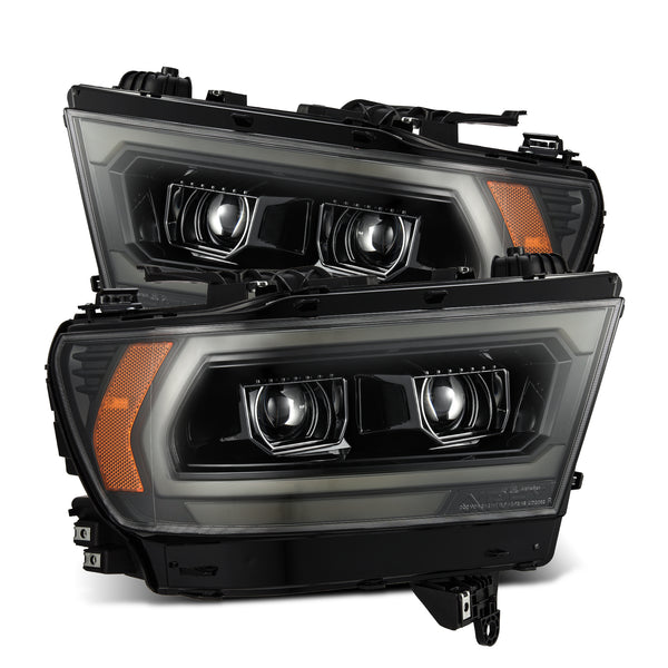AlphaRex 19-22 Dodge Ram 1500 PRO-Series Projector Headlights Alpha Black w/Seq Signal/DRL - 880573