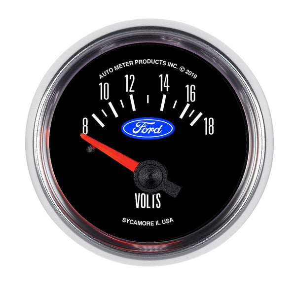Autometer Ford 2-1/16in. 18V Electric Voltmeter Gauge - 880823