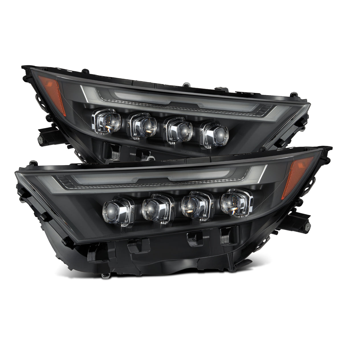 AlphaRex 19-23 Toyota RAV4 (High Trim) NOVA LED Projector Headlights Black - 880870