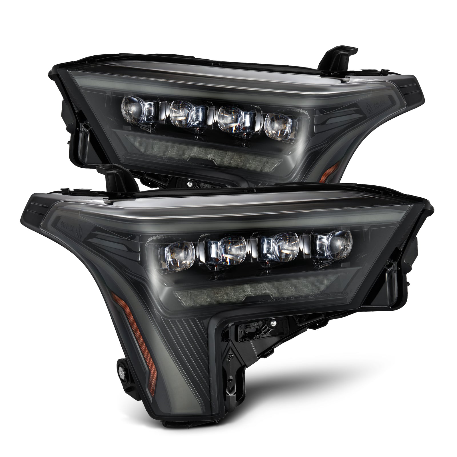 AlphaRex 22+ Toyota Tundra/Sequoia NOVA-Series Headlights Alpha-Black w/Amber DRL - Req 810029 OR 810030 - 880871