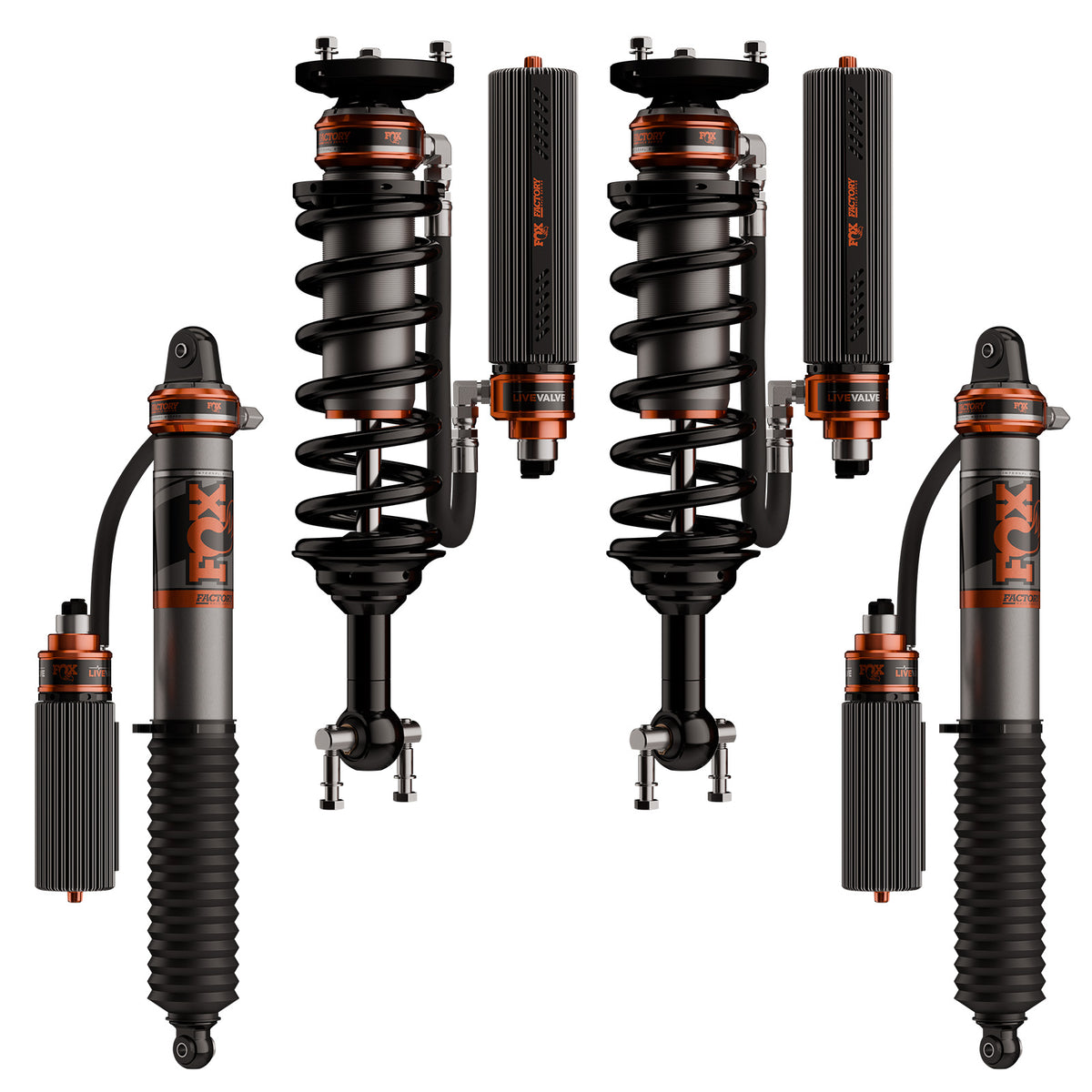 Fox 2024+ Ford F150 Supercrew 3.2 Factory Race Live Valve Front Coilover - 2-2.5in Lift - 883-06-257