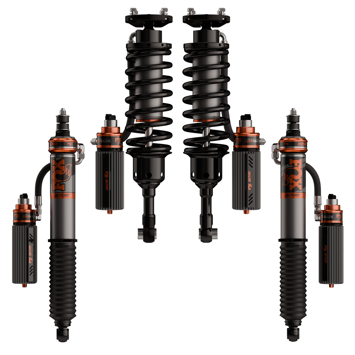 Fox 2024+ Toyota Tacoma 3.2 Factory Race Live Valve Internal Bypass Coilover Kit - 2-3in Lift - 883-06-259