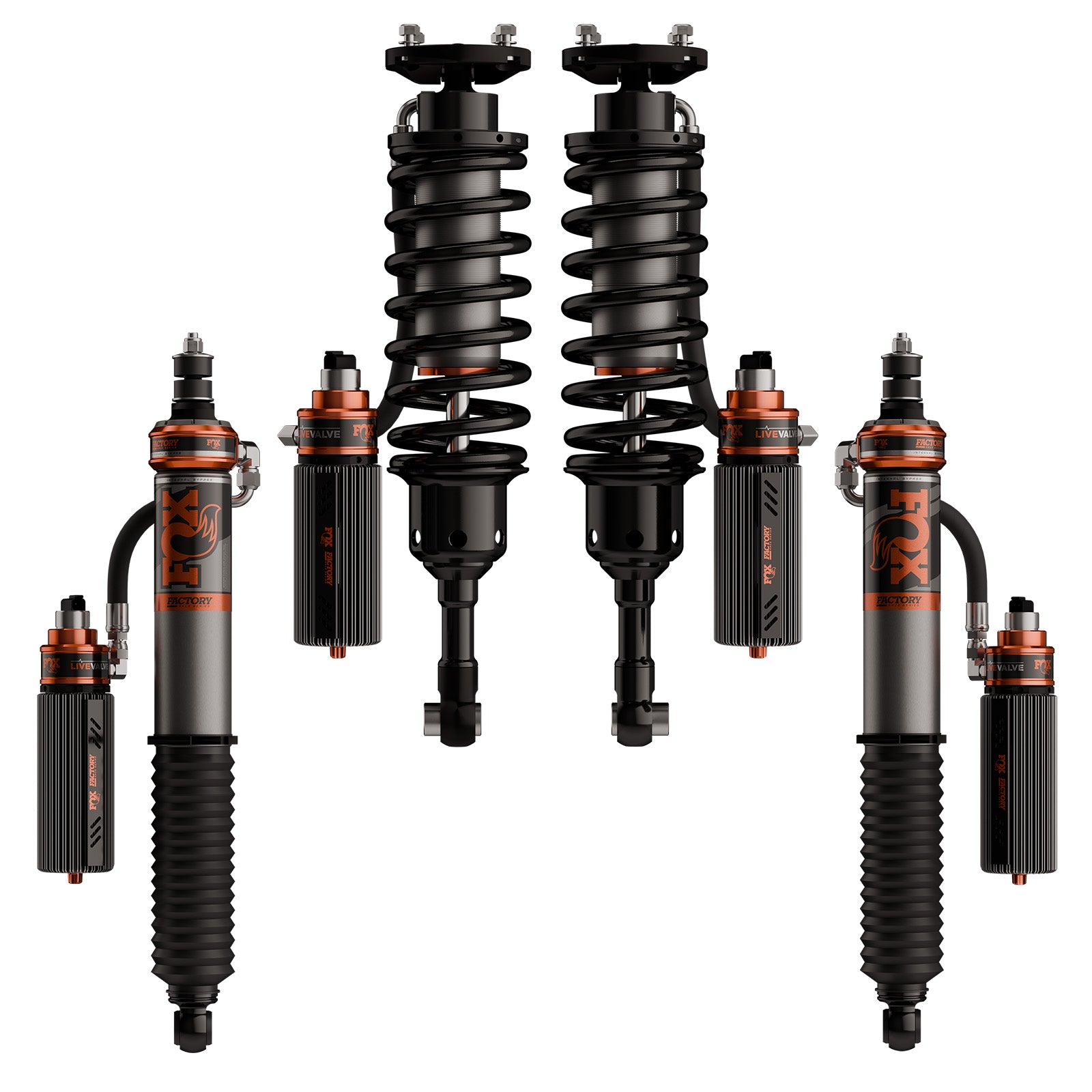Fox 2024+ Toyota Tacoma 3.2 Factory Race Live Valve Internal Bypass Coilover Kit - 2-3in Lift - 883-06-259