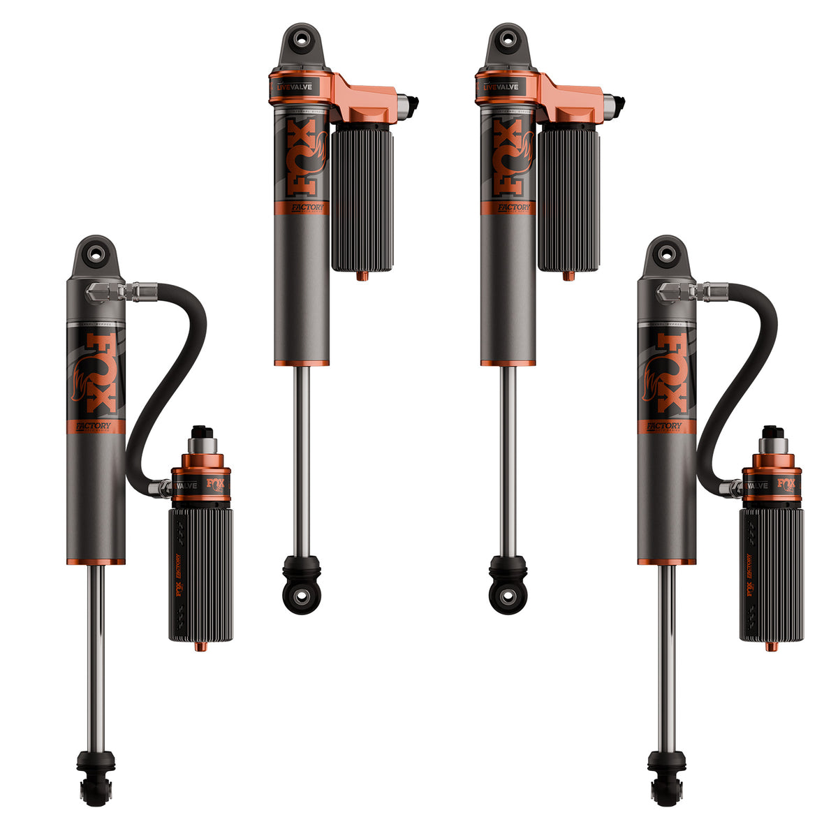 Fox 2018+ Jeep Wrangler JL3.0 Factory Race Live Valve (Connected Sus.) Coilover Kit - 3.5-4.5in Lift - 883-26-160