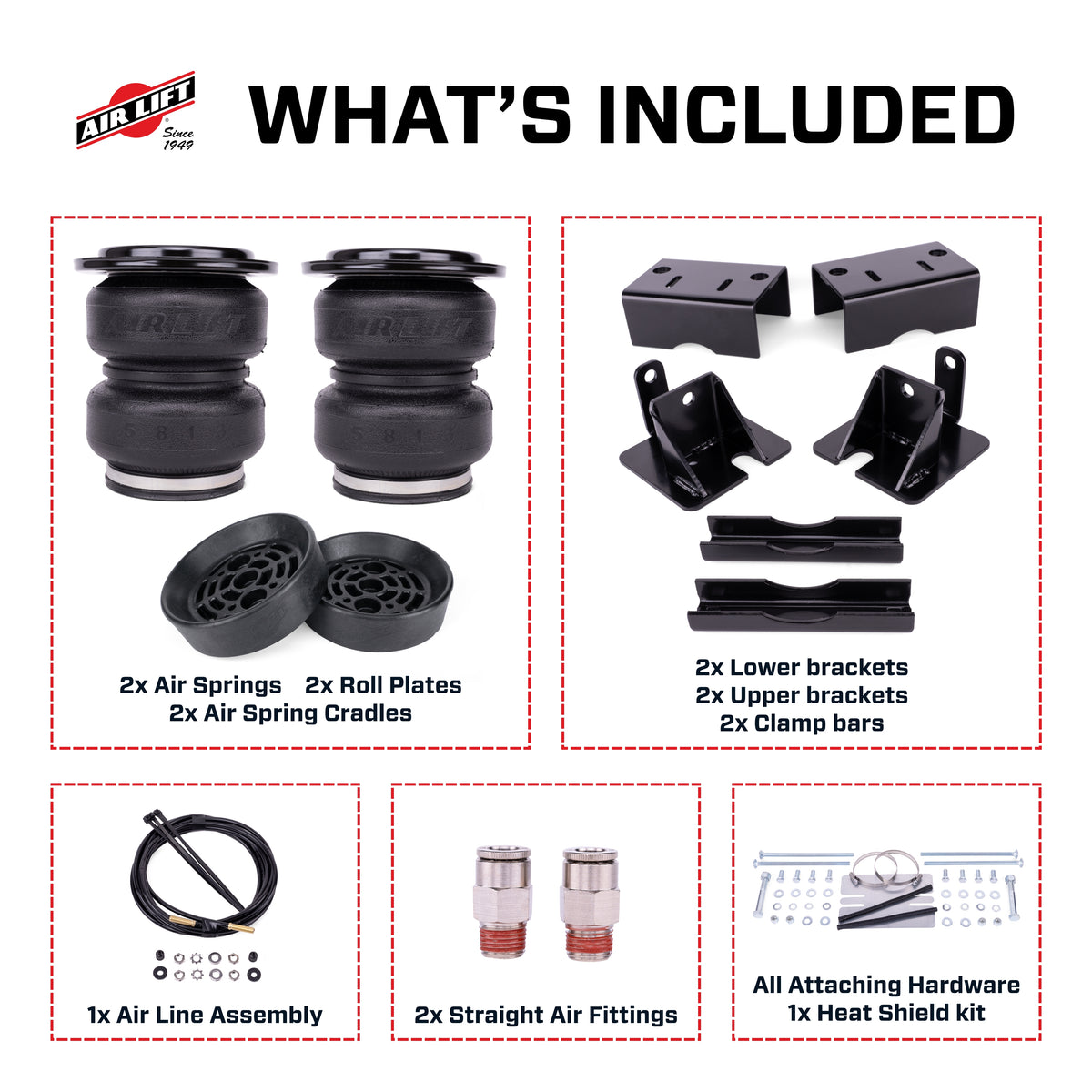 Air Lift Loadlifter 5000 Ultimate Air Spring Kit w/ Internal Jounce for 21-24 Dodge Ram TRX 4WD - 88377