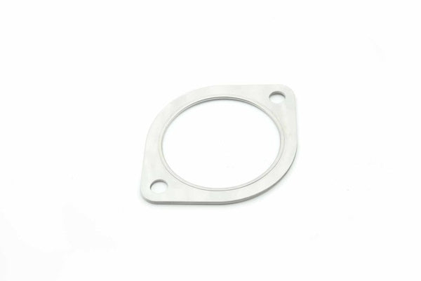 Turbo XS 76mm (3in) ID 2 Hole 105mm Bolt Hole Distance 11 Layer 304SS 2.75mm Thick Gasket - G762H-MLSS2X by Turbo XS - front 