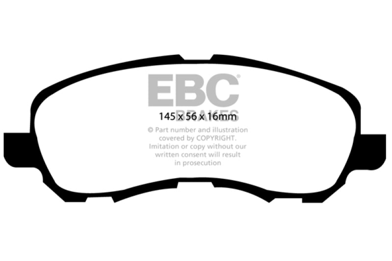 EBC 11-14 Chrysler 200 2.4 Ultimax2 Front Brake Pads - UD866