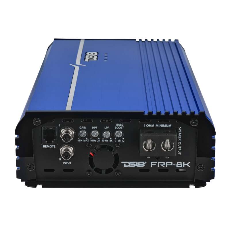 DS18 1-Channel Class D Full-Range Monoblock 8000 Watts RMS at1 ohm DPIV1/0 Terminals Included Blue - FRP-8K/BL - additional view 1