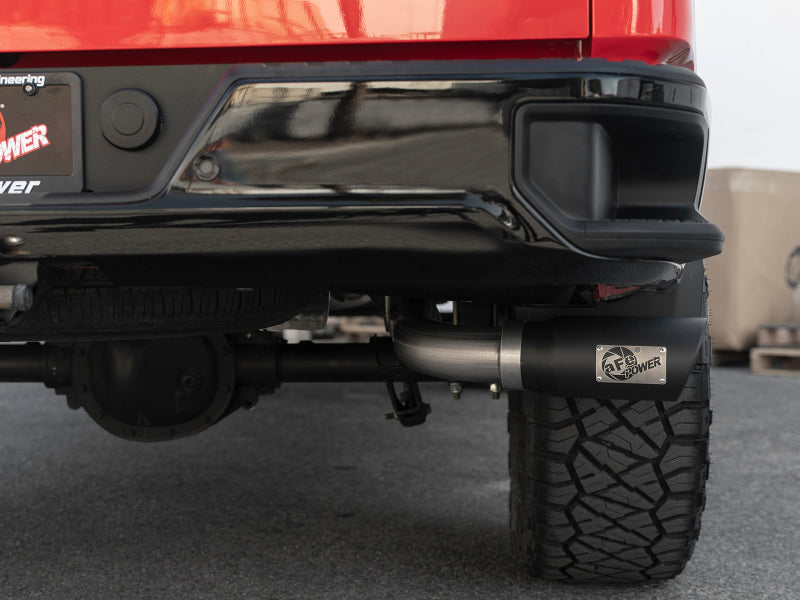 afe Apollo GT Series 2019 GM Silverado/Sierra 1500 4.3L/5.3L 409 SS CatBack Exhaust System w/Blk Tip - 49-44107-B