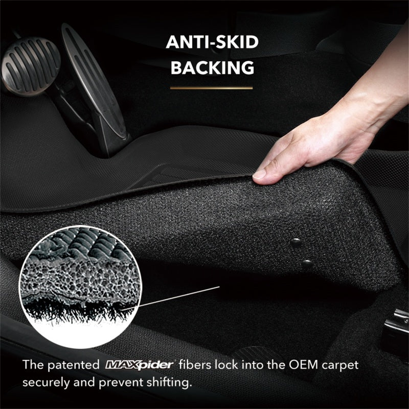3D MAXpider 22+ Toyota GR86 / Subaru BRZ Kagu Black Floor Mat - Row 1 - L1TY28311509