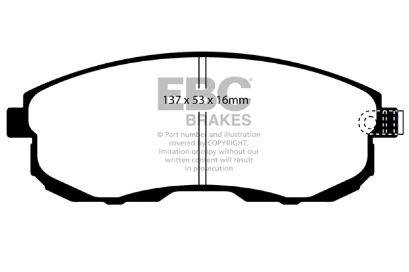 EBC 02-03 Infiniti G20 2.0 Greenstuff Front Brake Pads - DP21636