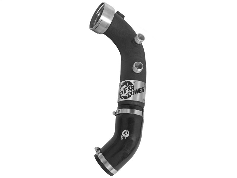 aFe BladeRunner 3in Black Intercooler Tube Cold Side w/ Couplings &amp; Clamps 07-10 BMW 335i 3.0L (tt) - 46-20159-B
