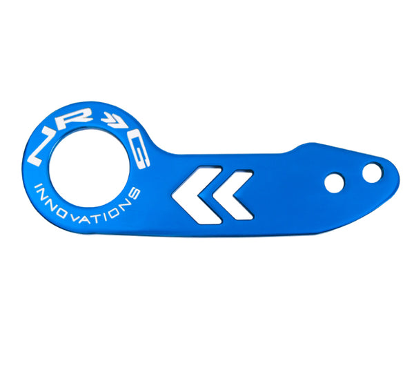 NRG Universal Rear Tow Hook - Anodized Blue - TOW-110BL - front view