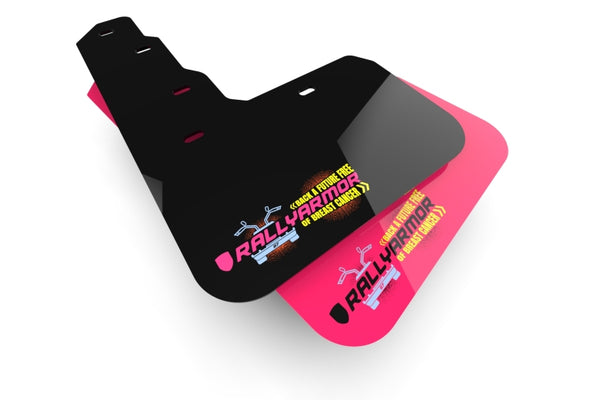 Rally Armor 20-24 Hyundai Venue Pink Mud Flap BCE Logo - MF65-BCE24-PK-BLK by Rally Armor - front view