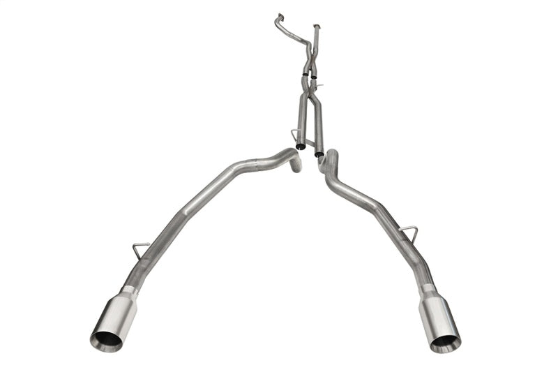 Corsa 2021-2024 Dodge Ram TRX Crew Cab Baja Catback Exhaust Dual Rear Satin Tip - 21190