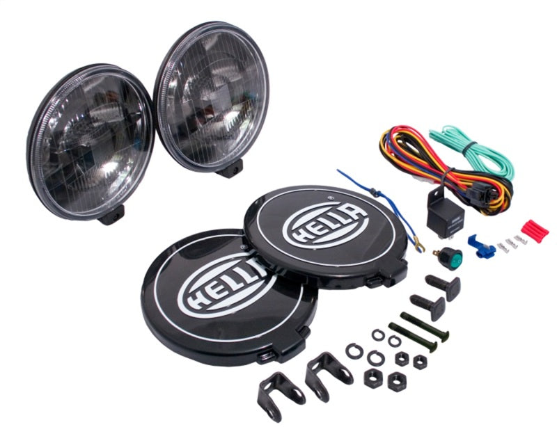 Hella 500 Series 12V Black Magic Halogen Driving Lamp Kit - 005750991