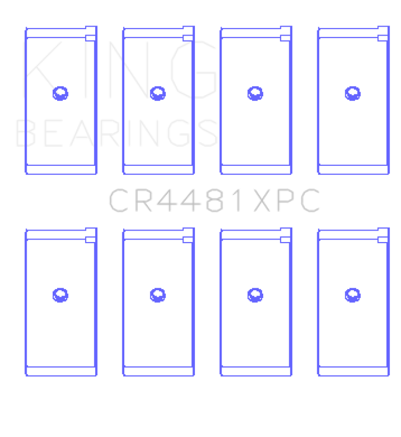 King Mitsubishi 4G63 / 4G64 6 Bolt 1st Gen DSM (Size 0.25) Coated Performance Rod Bearing Set - CR4481XPC0.25