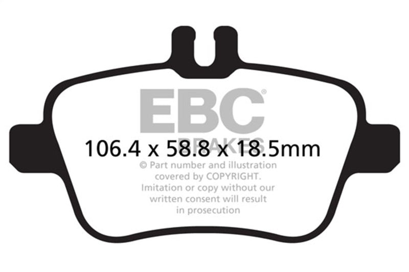 EBC 13+ Mercedes-Benz CLA250 2.0 Turbo Greenstuff Rear Brake Pads - DP22157