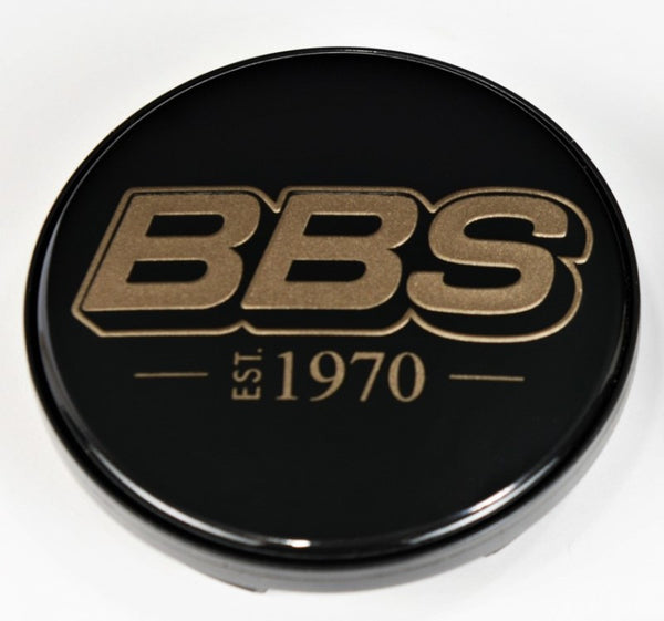 BBS Center Cap 70.6mm Black/Gold Est. 1970 Anniversary w/BBS Logo (5-Tab) - 10.02.5038 by BBS