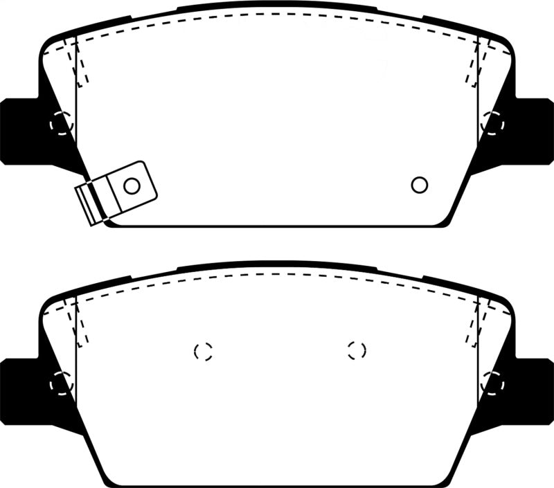 EBC 2017+ Kia Cadenza 3.3L Yellowstuff Rear Brake Pads - DP43086R