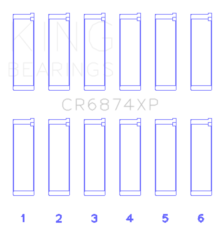King Subaru EZ30/EZ30D (Size STDX) Performance Rod Bearing Set - CR6874XPSTDX