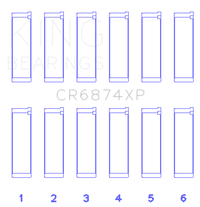King Subaru EZ30/EZ30D (Size .025 Oversized) Performance Rod Bearing Set - CR6874XP.026