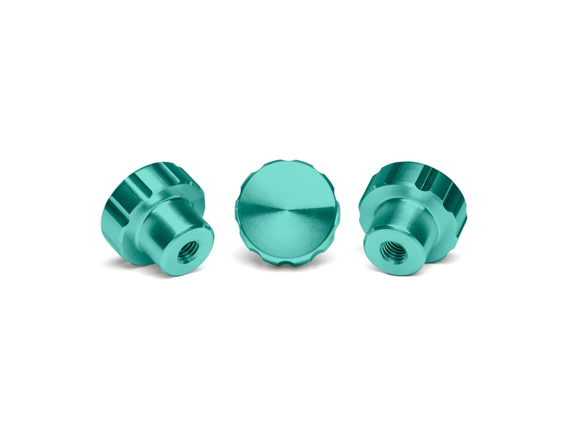 Weathertech - Colored Billet Knobs - Turquoise w/Hand Sanitzer - 8ACFBK3TL