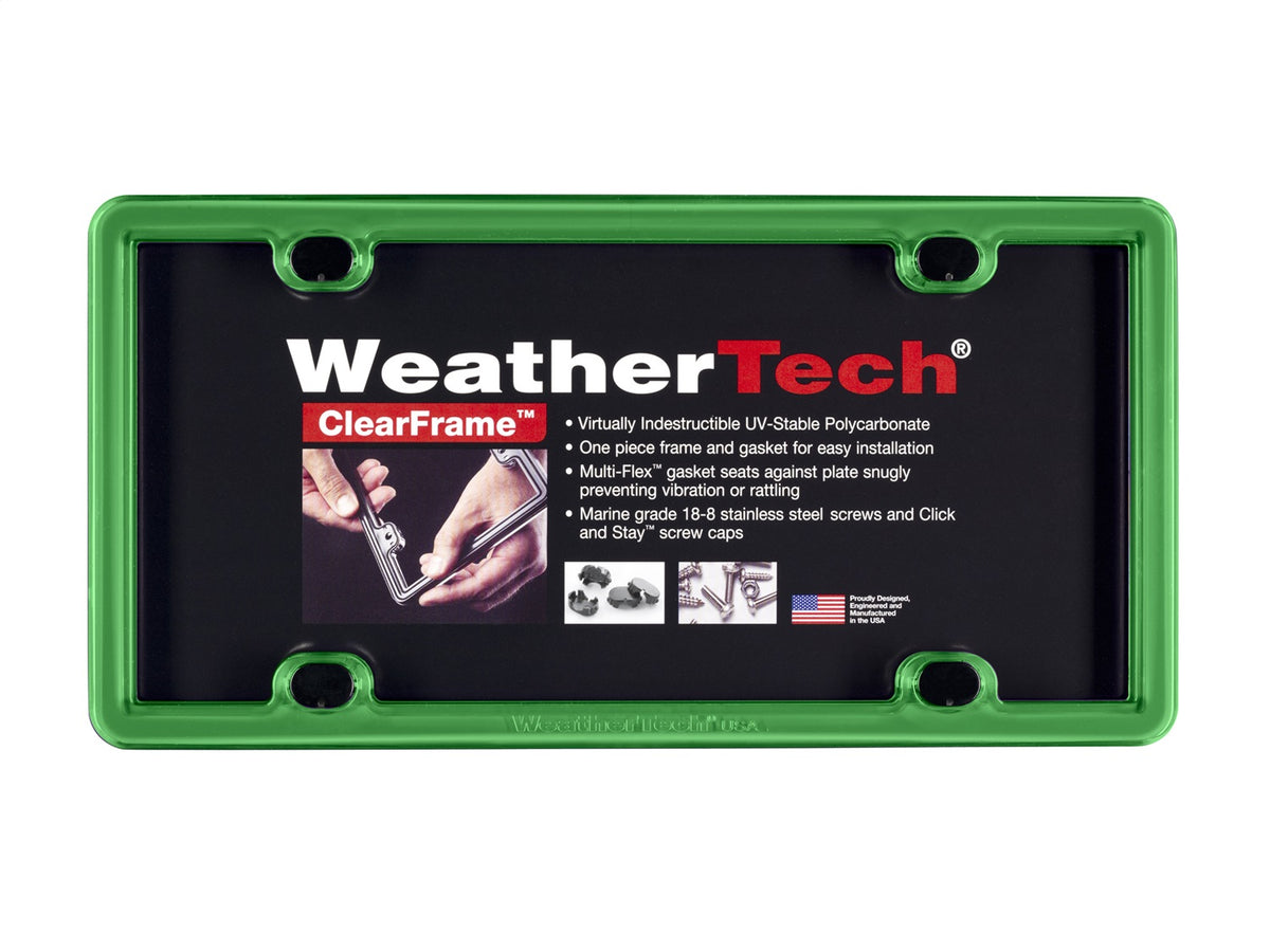 Weathertech - ClearFrame™ License Plate Frame - Kelly Green - 8ALPCF11