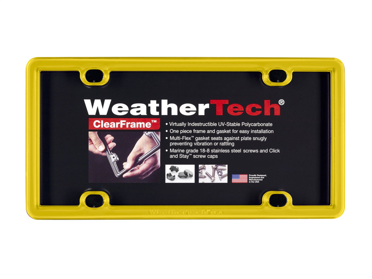 Weathertech - ClearFrame™ License Plate Frame - Yellow - 8ALPCF14