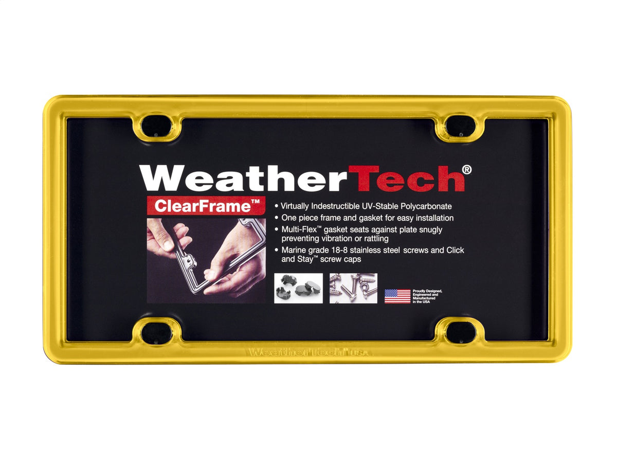 Weathertech - ClearFrame™ License Plate Frame - Golden Yellow - 8ALPCF17