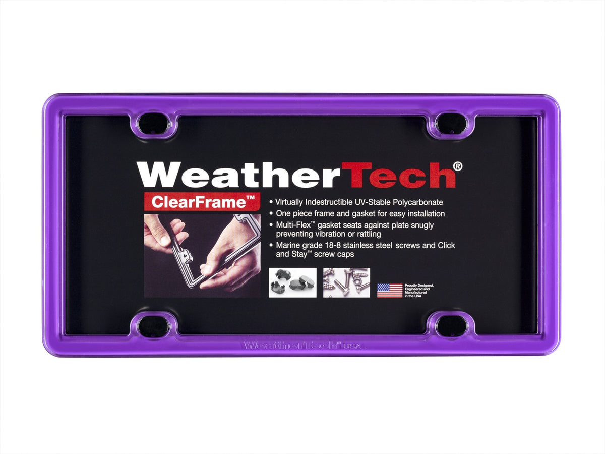 Weathertech - ClearFrame™ License Plate Frame - Purple - 8ALPCF5