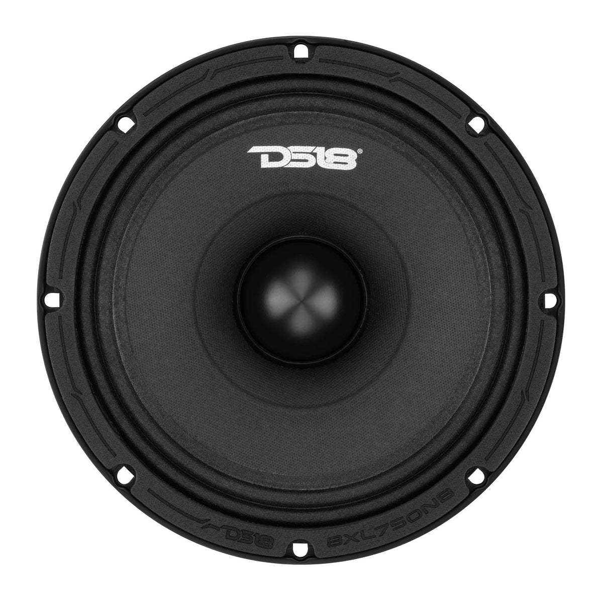 DS18 8in 375 Watts RMS 4-Ohm Midrange Loudspeakers w/ Neodymium Rings & Aluminum Bullet - 8XL750NB-4 - angle view