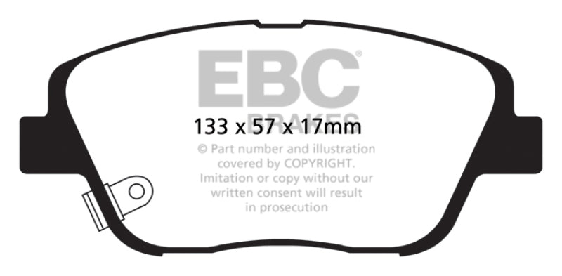 EBC 10-14 Hyundai Sonata 2.0 Turbo Redstuff Front Brake Pads - DP31864C