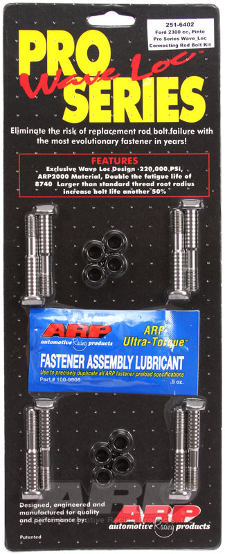 ARP Ford Pinto 2300cc Wave-Loc Rod Bolt Kit - 251-6402