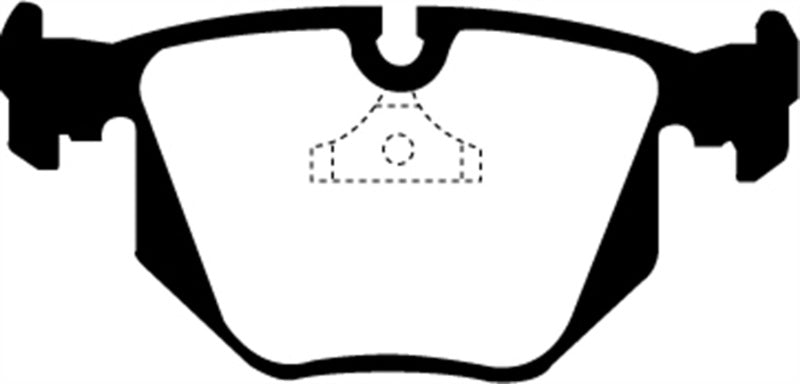 EBC 94-96 BMW 840 4.0 (E31) Greenstuff Rear Brake Pads - DP2871 for 1991-1997 BMW 8 Series - installed view