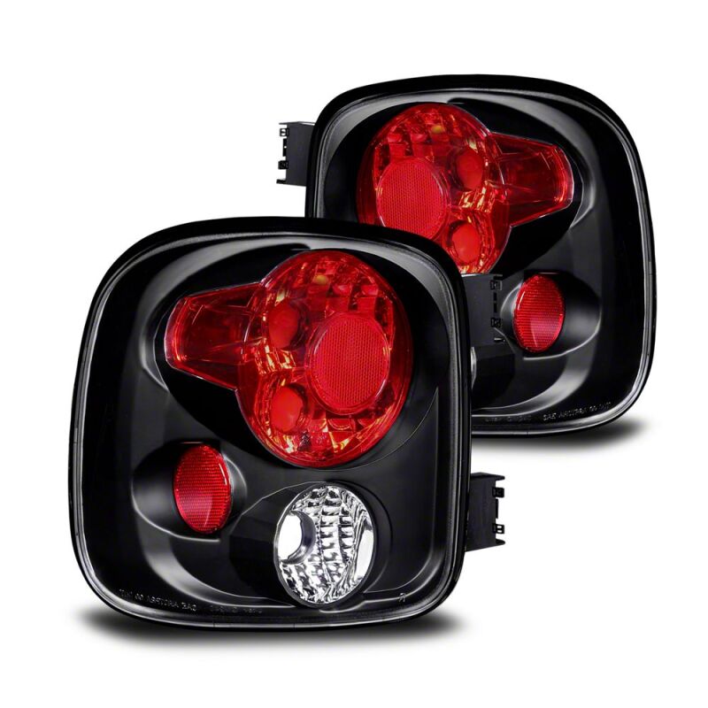 Raxiom 99-02 Chevrolet Silverado 1500 Stepside Axial Series Tail Lights- Black Housing- Clear Lens - S112709 - front view