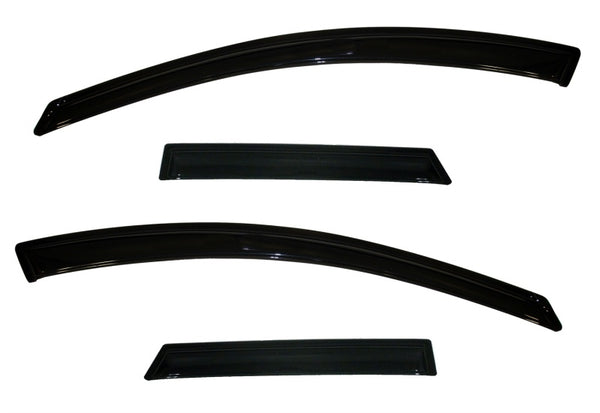 AVS 10-13 Mazda 3 (5 Door Sport) Ventvisor Outside Mount Window Deflectors 4pc - Smoke - 94325 for 2010-2013 Mazda 3 - front 